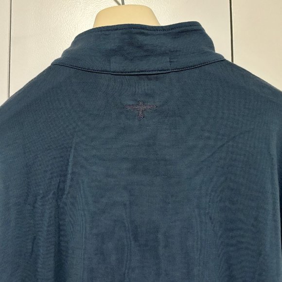 Untouched World Blue Wool Half Zip Long Sleeve Sweater- XL - Picture 7 of 8